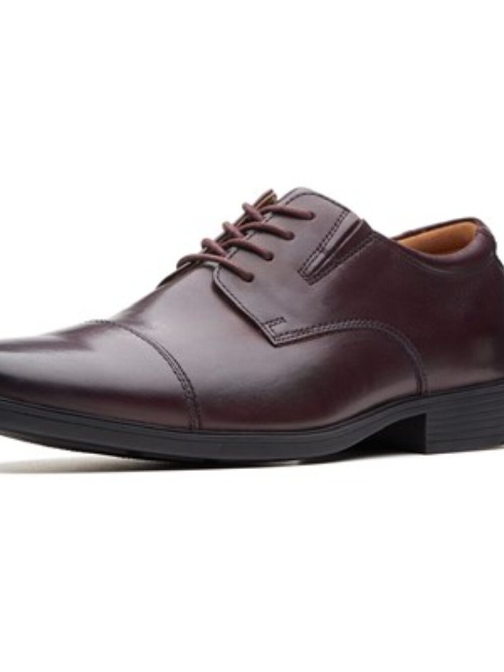 Clarks - Mens Tilden Cap Shoe, size 10.5 US mens, color brown.